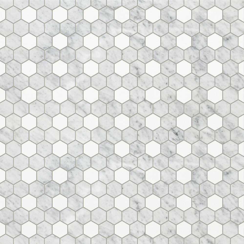 Riverside Drive Hex Grey Mosaic by Artistictile