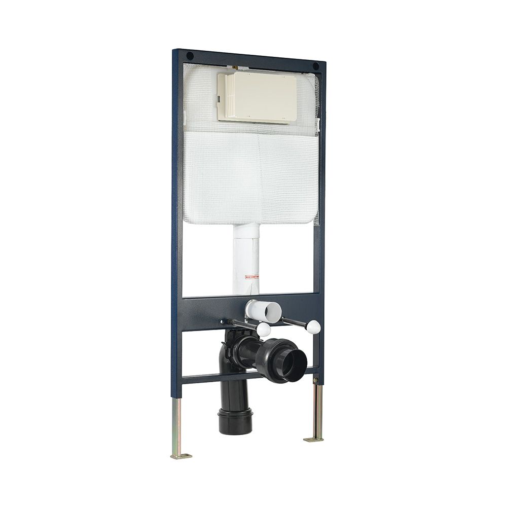 Flushing System Pneumatic Single Piece Slim Concealed Cistern with Floor Mounting Frame by Artize