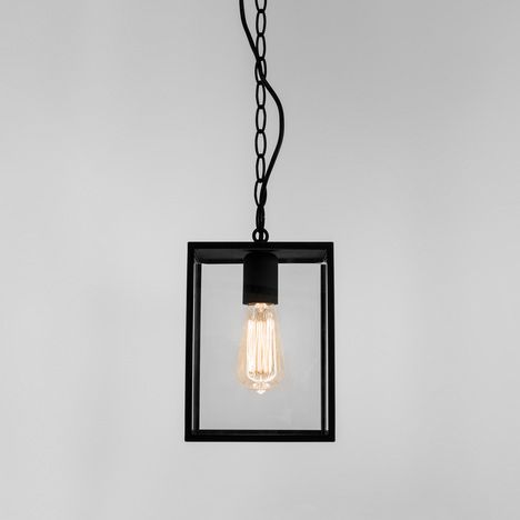 Homefield Pendant 240 Textured Black by Astro