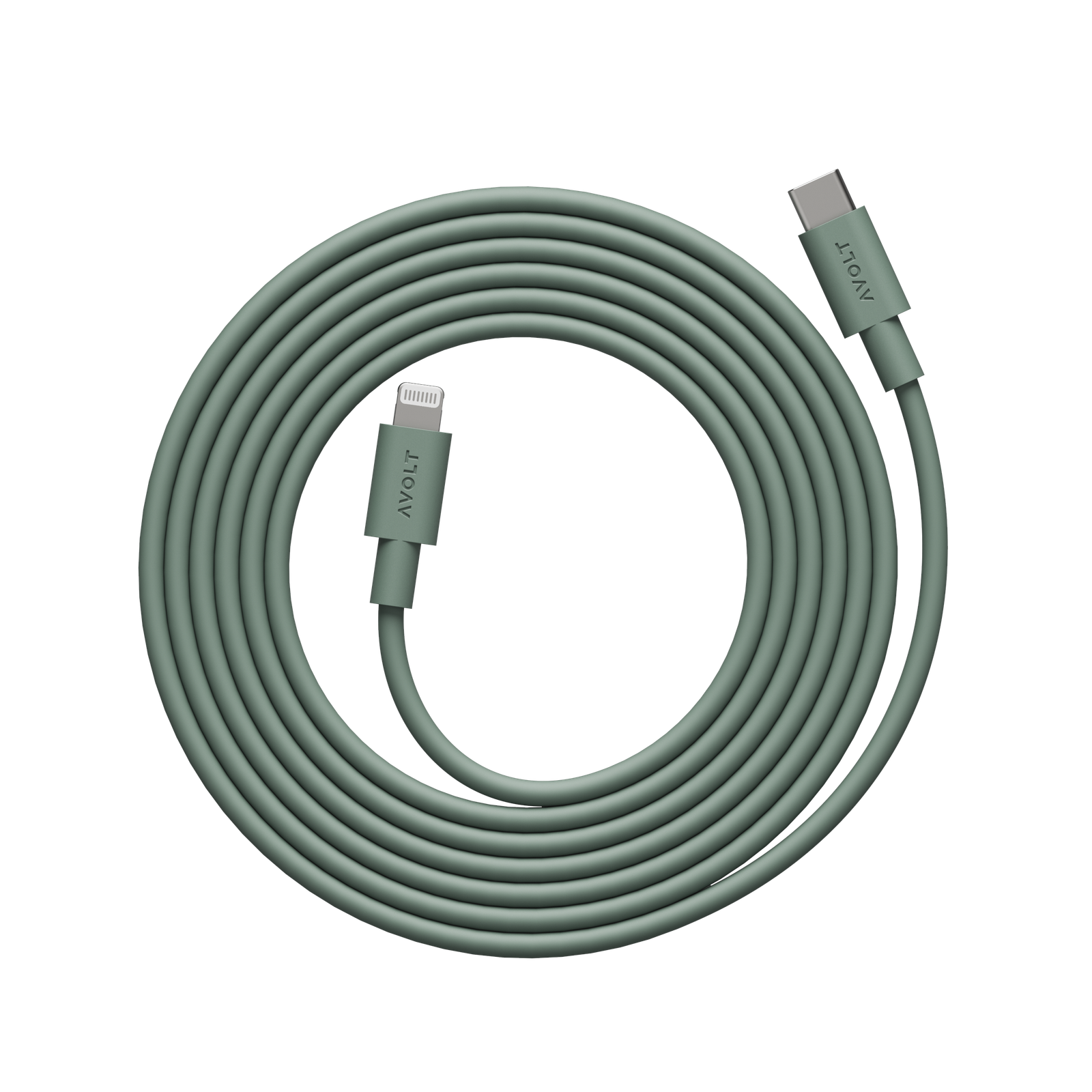 Oak Green Cable 1 USB-C to Lightning: Premium Phone Charging Cable, Apple-Compatible by Avolt