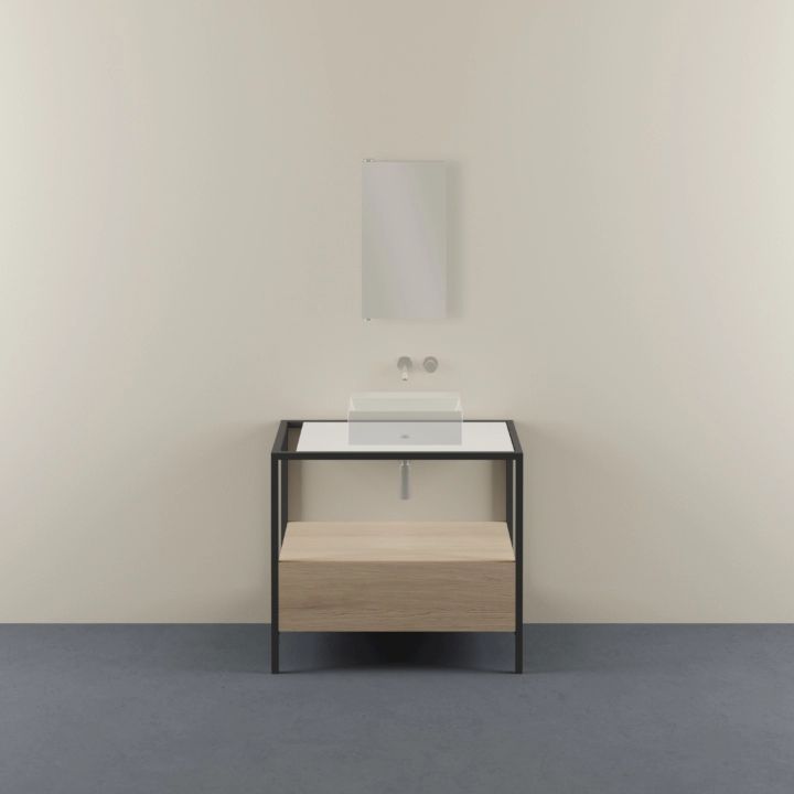 Struttura a Terra in Metallo 90x55 cm con Mensola: Soluzioni a terra e sospese by Azzurra Ceramica