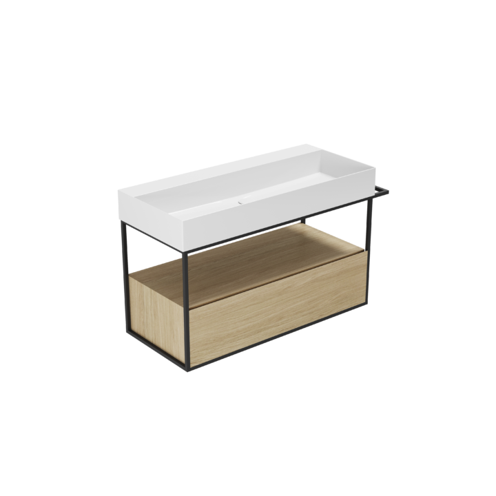 Struttura Sospesa in Metallo con Cassettoni 110 cm: Mobili Bagno by Azzurra Ceramica