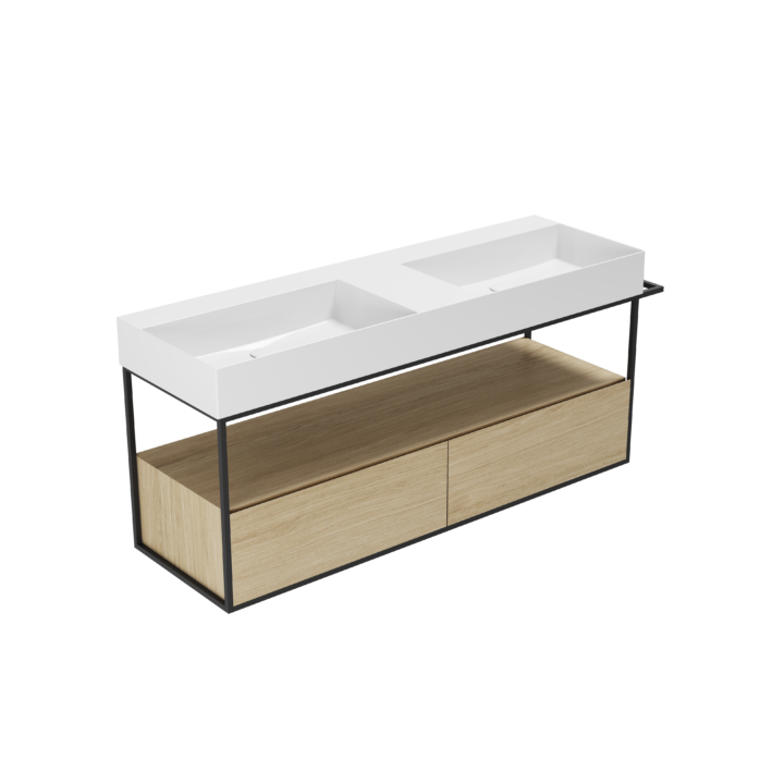 Struttura Sospesa in Metallo con Cassettoni 150 cm: Mobili Bagno by Azzurra Ceramica