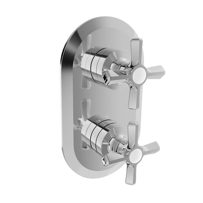 Finition seule pour valve de douche thermostatique à pression équilibrée avec dérivateur 2 voies (position partagée) by BARIL
