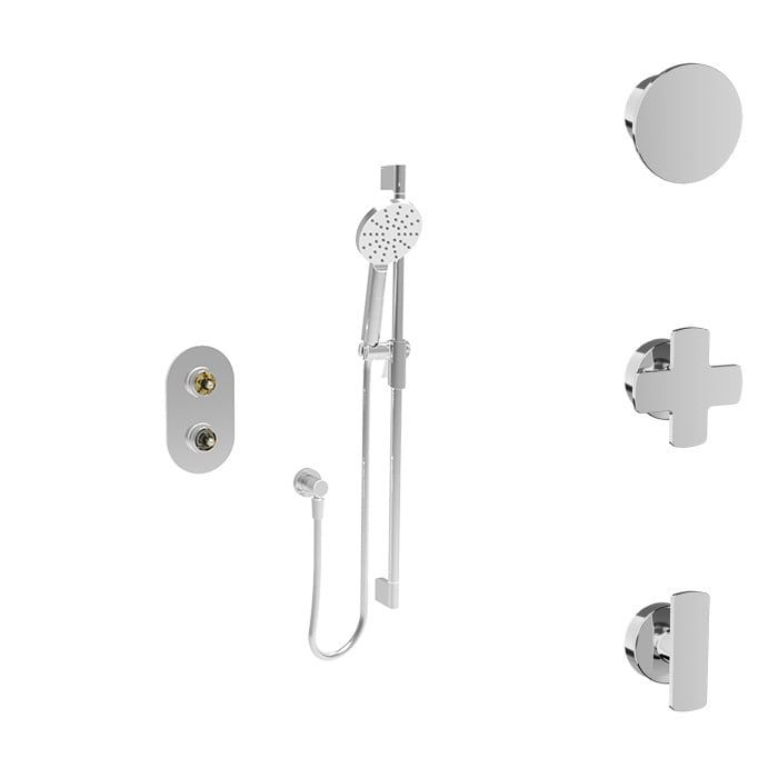 Finition seule pour ensemble de douche thermostatique à pression équilibrée (manettes au choix) by BARIL