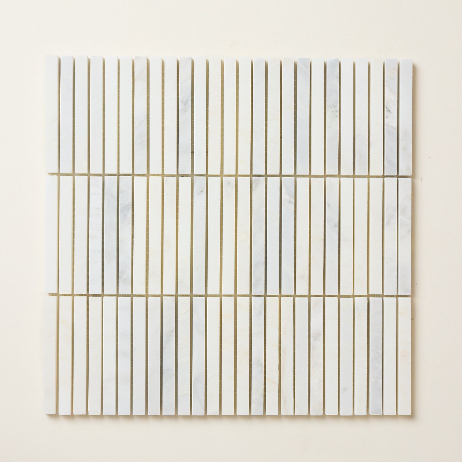Hampton Skinny White Mosaic Marble by Bert & May