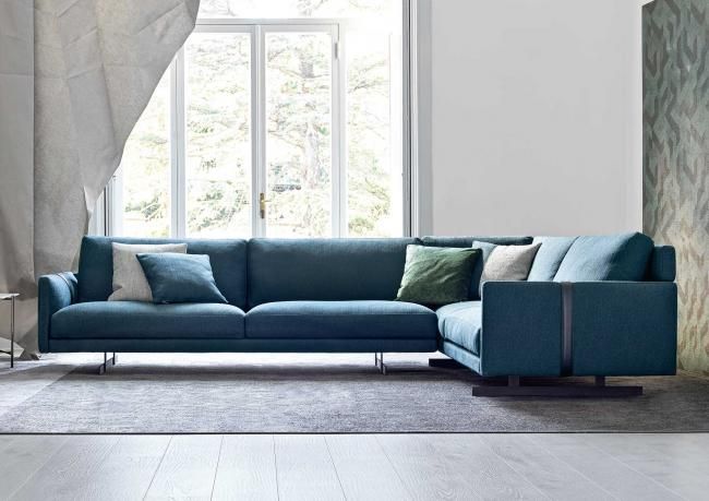 Dee Dee corner sofa in fabric with two end elements by BertO