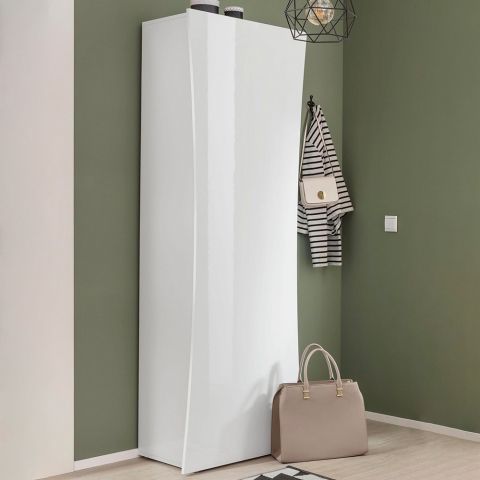 Armadio guardaroba ingresso soggiorno design 5 vani bianco lucido Arco Wardrobe by BICA S.p.A