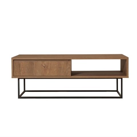 Tavolino da salotto moderno con vano a giorno e cassetto in legno Dale by BICA S.p.A