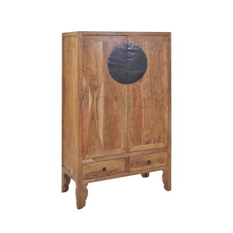 Armadio guardaroba in legno di acacia con 2 ante e 2 cassetti Stone by BICA S.p.A