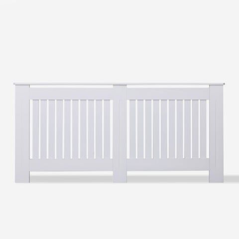 Copricalorifero in legno bianco copritermosifone 172x19x81,5h Heeter XXL by BICA S.p.A