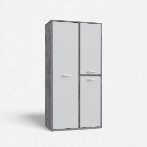 Armadio 3 ante battenti e ripiani interni stile moderno 99x201 Canmore by BICA S.p.A