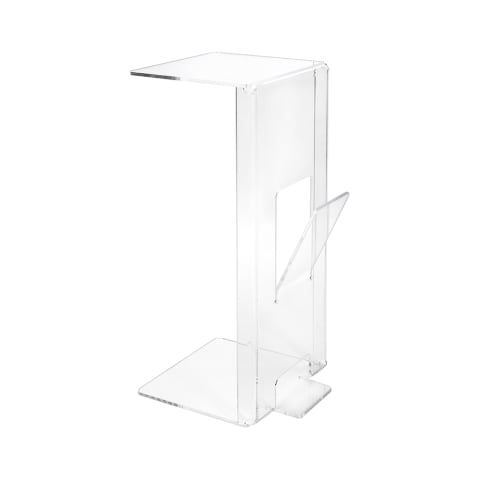 Tavolino con portariviste in plexiglass trasparente Ambrogio by BICA S.p.A