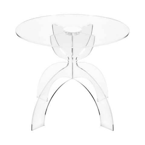 Tavolino da salotto rotondo 50cm in plexiglass trasparente Tessara by BICA S.p.A