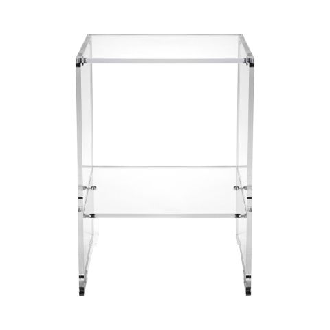 Tavolino da salotto in plexiglass trasparente di design 29x32x45cm Contigo by BICA S.p.A