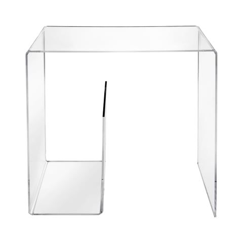 Tavolino da salotto in plexiglass trasparente 33x50x50cm G  Table by BICA S.p.A