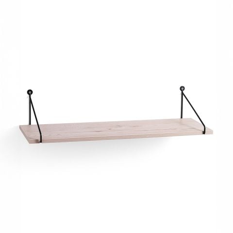 Mensola da parete in legno rovere e acciaio Wick by BICA S.p.A