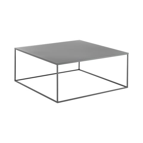 Tavolino da salotto in metallo grigio antracite 80x80cm Omaha bis by BICA S.p.A
