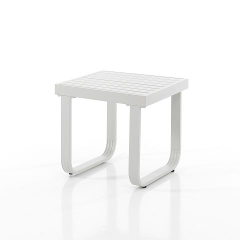 Tavolino da salotto minimal in alluminio bianco avorio Palma by BICA S.p.A