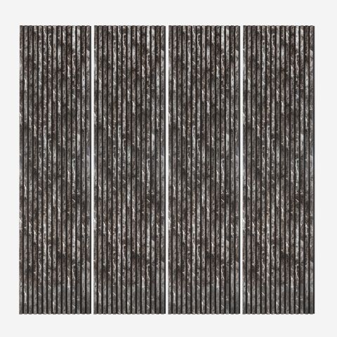 4 x pannelli decorativi effetto marmo nero per pareti 240x60cm Kover-MC by BICA S.p.A