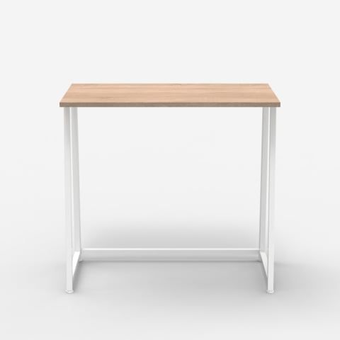 Scrivania da ufficio pieghevole bianca e legno salvaspazio 80x45x75 Wolly W by BICA S.p.A