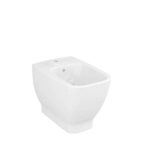 Bidet a terra filomuro in ceramica moderno bagno sanitari Shift VitrA by BICA S.p.A