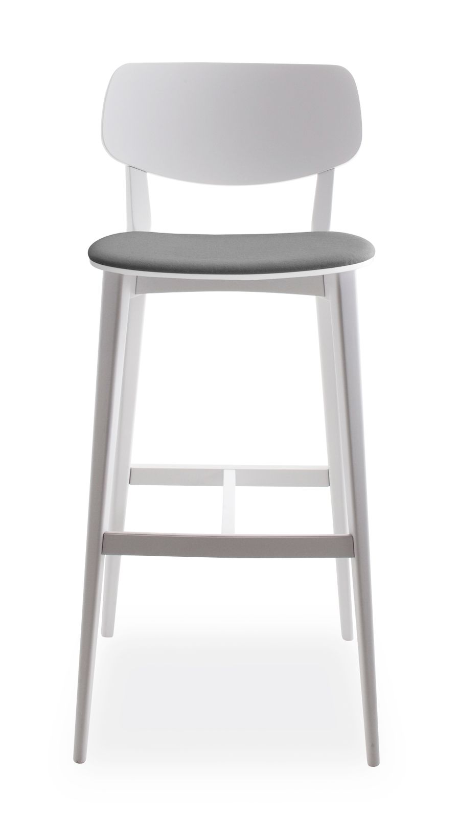 DOLL 555 - High beech stool with integrated cushion by Billiani