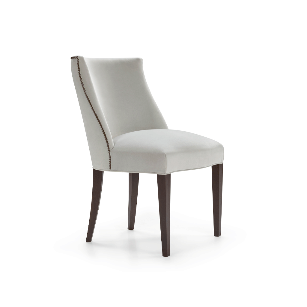 GREY - Velvet chair with armrests by Blasco