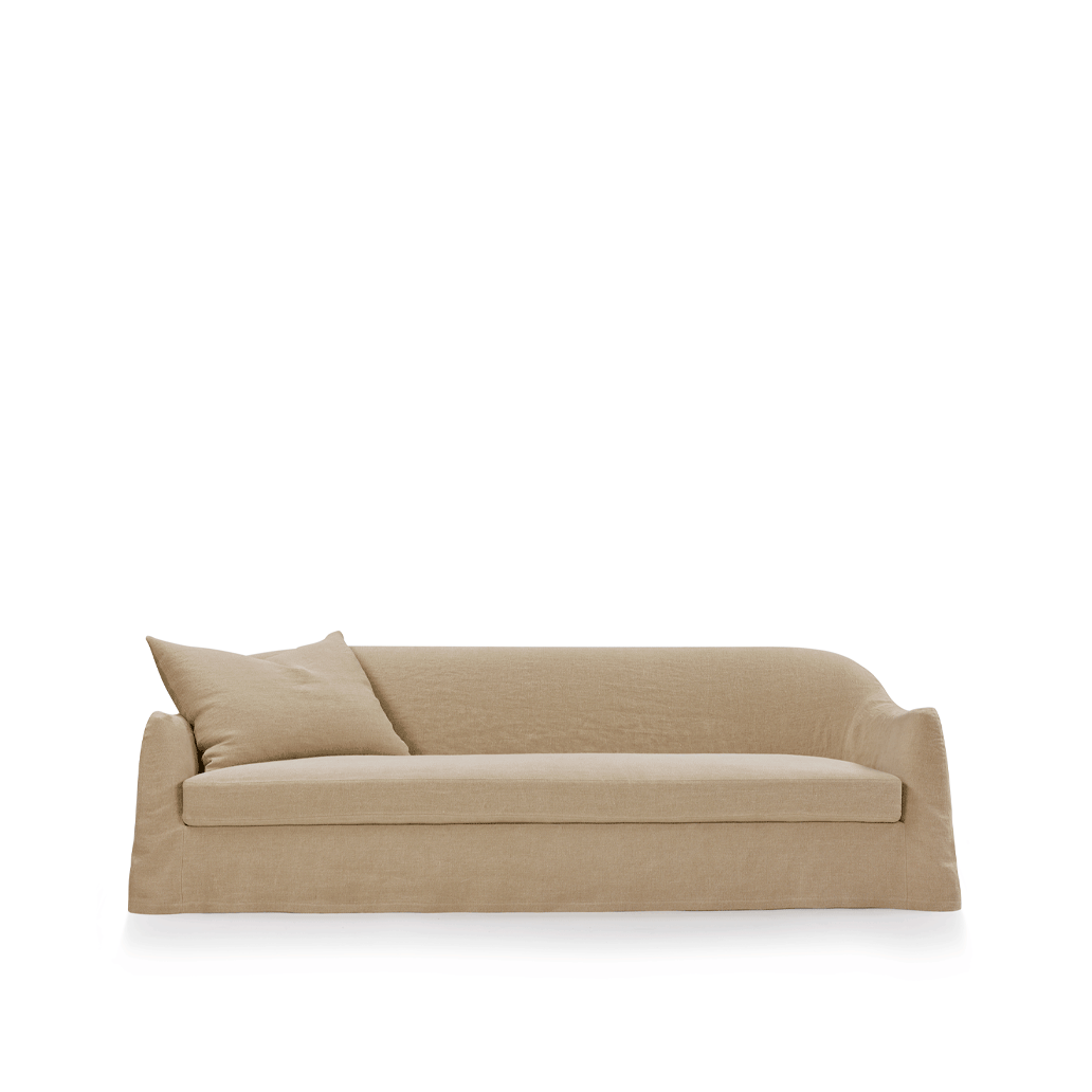 MARCEL - 3 seater velvet sofa with castors by Blasco
