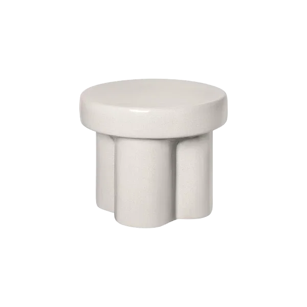 TORU Ceramic Stool Lily White low Ø 40 cm by Blomus