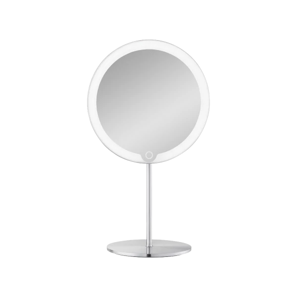 MODO LED Cosmetic Mirror Stainless Matte 5x by Blomus