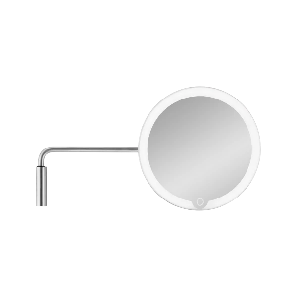 MODO LED Cosmetic Mirror Stainless Polished Wall Mount by Blomus
