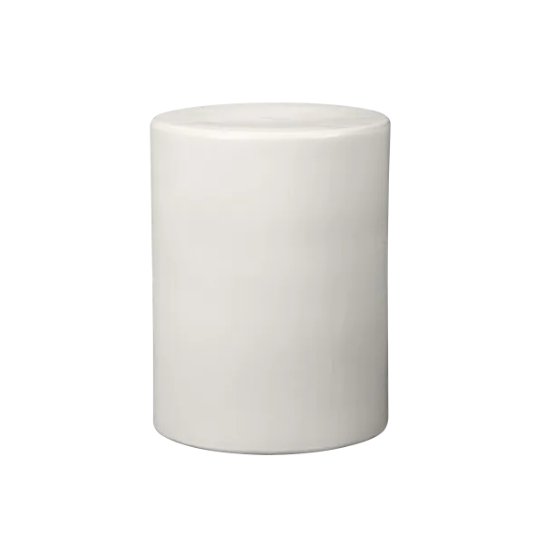 TORU Ceramic Stool Lily White, cylindrical, unique, modern by Blomus