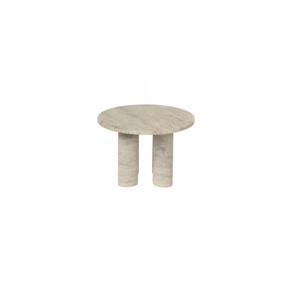 VOLOS Side Table Travertine S Round by Blomus