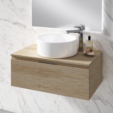 Mueble VIOLETTA con encimera madera by Blubbain