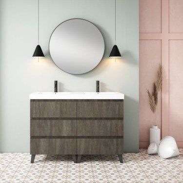 Mueble de baño al suelo SOHO con encimera Suri by Blubbain