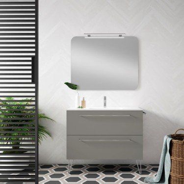 Mueble de baño suspendido TWIST con encimera cerámica by Blubbain