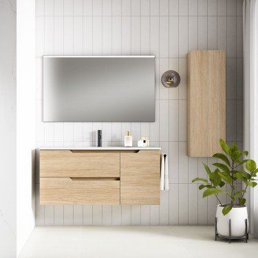 SARAO Wall-hung Bathroom Vanity with ceramic countertop by Blubbain