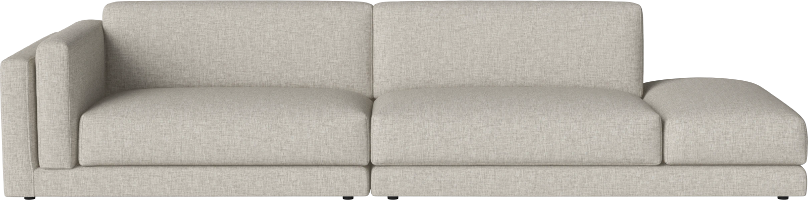 Avelou 2 Modules w. large corner and open end pouf - right by Bolia