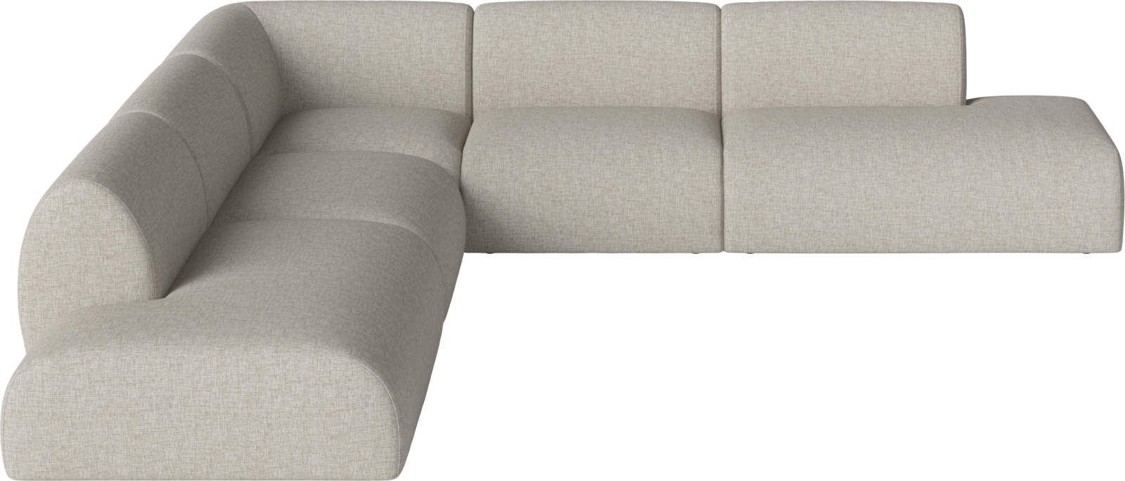 Núvol 5 modules with 2 open ends 317 x 317 cm by Bolia