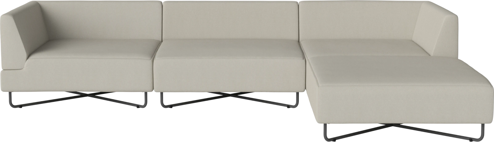 Orlando O2 garden sofa 4 modules with chaise longue by Bolia