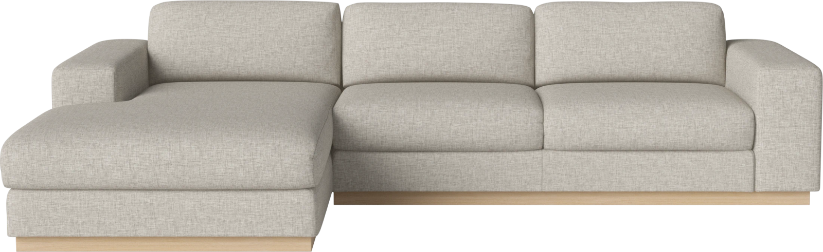 Sepia 3 seater sofa with chaise longue left by Bolia