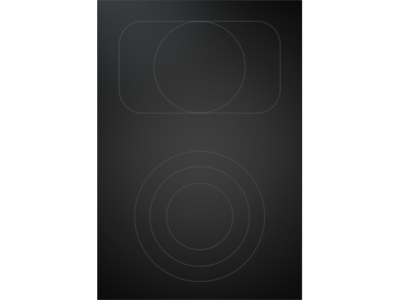 Pro HiLight cooktop 3 ring/roaster All Black PKCB3AB by BORA