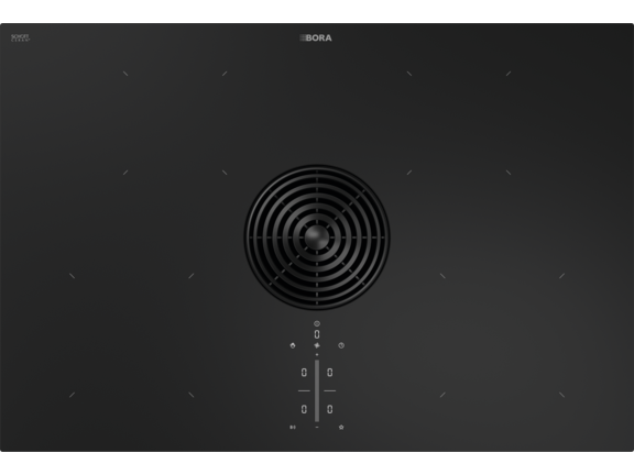 Pure Rough induction cooktop with integrated cooktop extractor exhaust air PURA2R by BORA