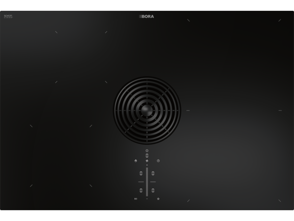 M Pure Rough combined induction cooktop with integrated cooktop extractor exhaust air PURMA2R by BORA