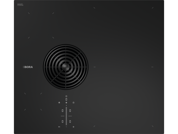S Pure combined induction cooktop with integrated cooktop extractor recirculation PURSU2 by BORA