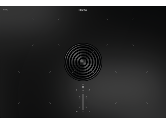 Pure Rough induction cooktop with integrated cooktop extractor Recirculation PURU2R by BORA