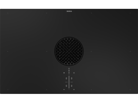 X Pure Rough surface induction cooktop with integrated cooktop extractor exhaust air PUXA2R by BORA