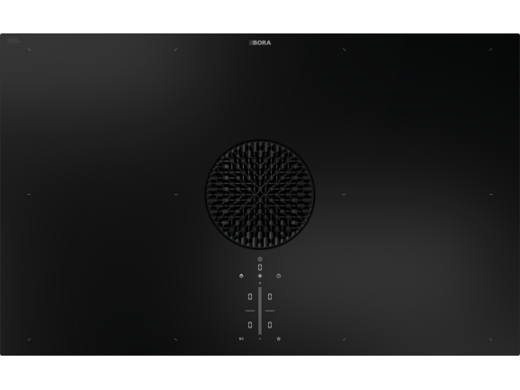 X Pure surface induction  cooktop with integrated cooktop extractor recirculation PUXU2 by BORA