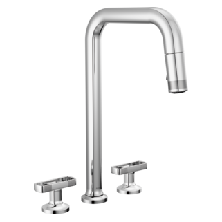 Widespread Pull-Down Faucet With Square Spout - Less Handles by Brizo